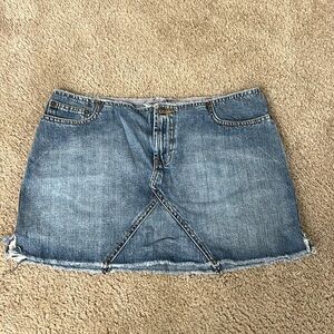 Abercrombie and fitch mini jean skirt. Size 6.